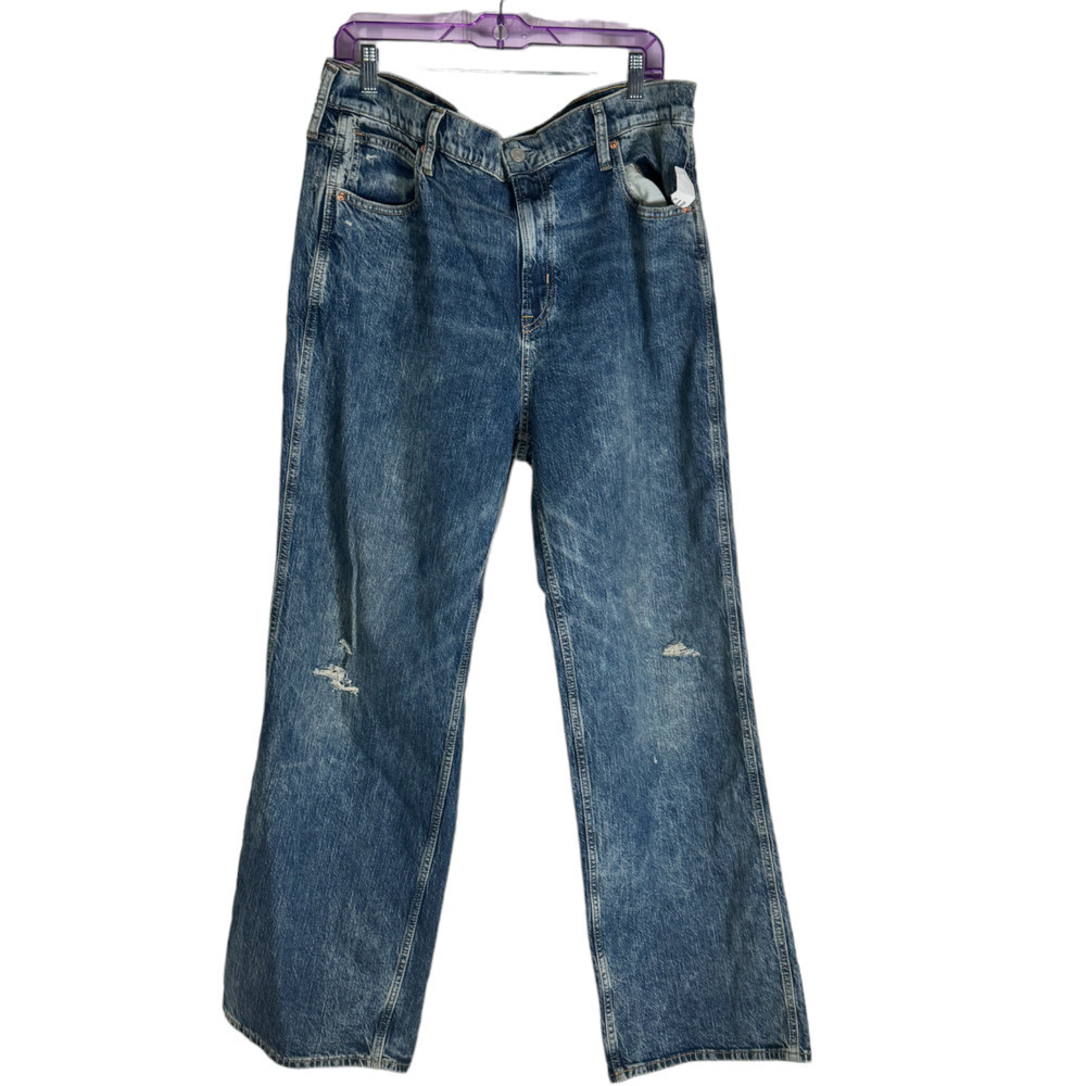 Gap Plus Size Distressed Dark Wash Vintage Flare High Rise Size 18
